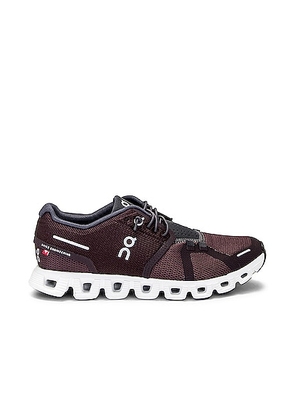 On Cloud 5 Sneaker in Mulberry & Eclipse - Burgundy. Size 5 (also in 5.5, 6, 6.5).