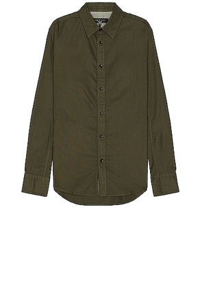 Rag & Bone Tomlin Oxford Shirt in Olive Night - Olive. Size M (also in S, XL/1X).