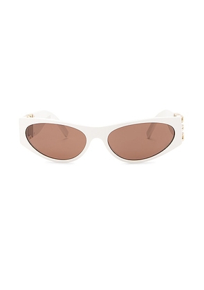Givenchy 4G Acetate Sunglasses in Shiny White & Brown - White. Size all.