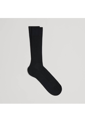 The Ribbed Cotton Sock Black
