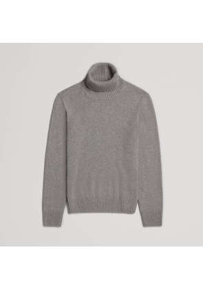 The Cashmere Roll Neck Light Grey