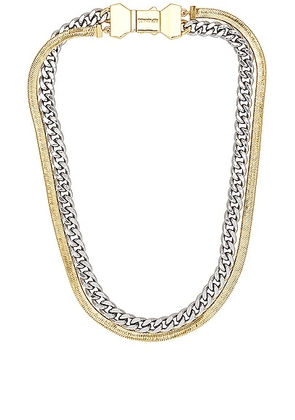 Demarson Nadine Necklace in 12k Shiny Gold & Silver - Metallic Gold. Size all.