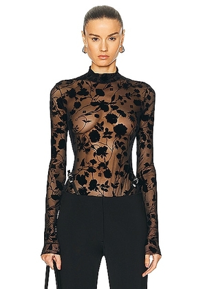 Givenchy All Over Flowers Bodysuit in Black - Black. Size M (also in ).