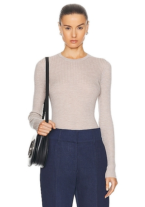 Gabriela Hearst Browning Knit Top in Oatmeal - Beige. Size L (also in M, S, XS).