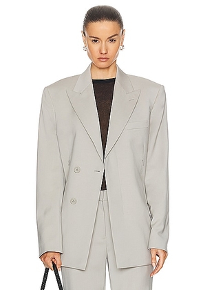 Helmut Lang Boxy Blazer in Sand - Taupe. Size L (also in M, S, XS).