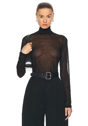 Helmut Lang Two Way Turtleneck Top in Black - Black. Size L (also in M, S, XS).