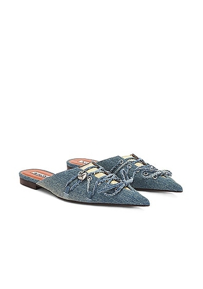 Acne Studios Pointed Slide in Dusty Blue - Blue. Size 36 (also in 37, 38, 39, 40, 41).
