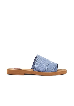 Chloe Woody Sandal in Washed Blue - Baby Blue. Size 36 (also in 37, 39, 40, 41).