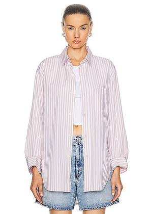 Citizens of Humanity Kayla Shirt in Mesa Stripe - White. Size L (also in M, S, XS).