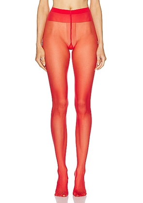 Wolford Individual 20 Tight in Barbados Cherry - Red. Size L (also in S, XS).