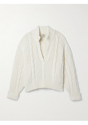 Denimist - Cable-knit Cotton Sweater - White - xx small,x small,small,medium,large