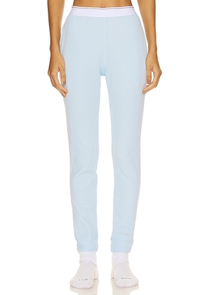 Alexander Wang Waffle Jogger Pant in Baby Blue. Size M, S, XL, XS.