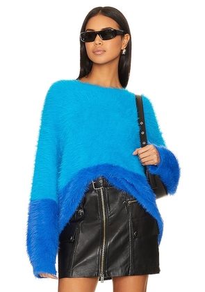 One Teaspoon Fluffy Sweater in Blue. Size XS.