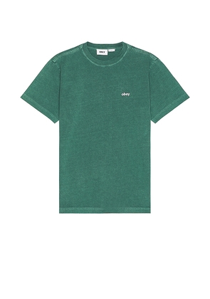 Obey Lowercase Pigment Short Sleeve Tee in Green. Size S.