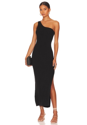 Seafolly One Shoulder Midi Dress in Black. Size S.