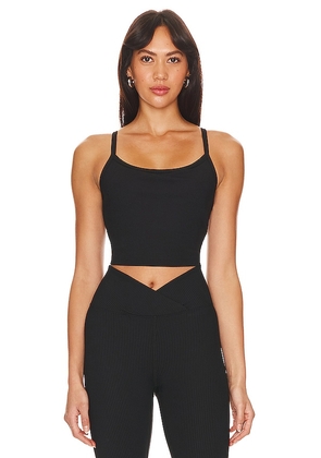 YEAR OF OURS Ribbed Bralette Tank in Black. Size M, S, XL/1X, XS.