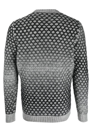 Daniele Alessandrini gradient-effect perforated jumper - Grey