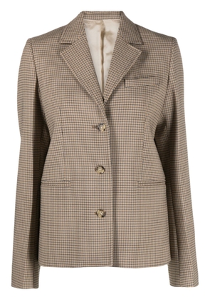 TOTEME houndstooth single-breasted blazer - Brown