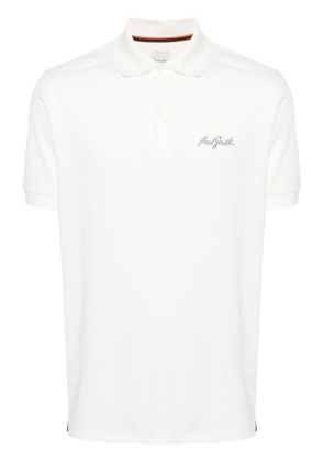 Paul Smith logo-embroidered cotton polo shirt - White