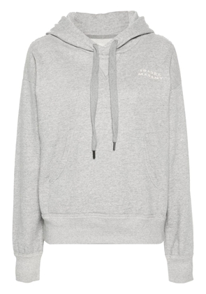 ISABEL MARANT Sylla embroidered-logo hoodie - Grey
