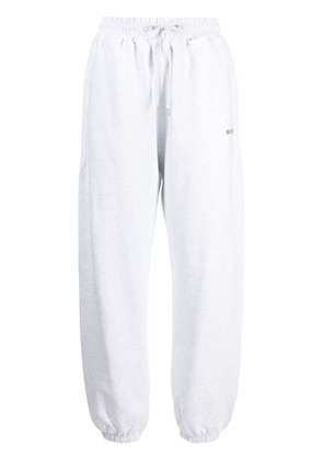 We11done logo-print cotton track pants - Grey