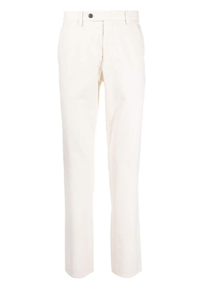 Man On The Boon. garment-dyed cotton-blend trousers - White