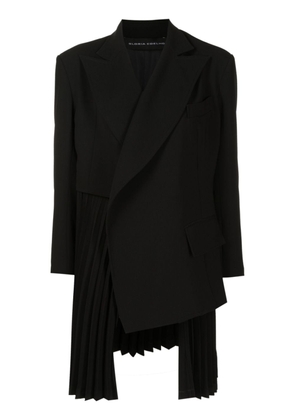 Gloria Coelho asymmetric-design pleated blazer - Black