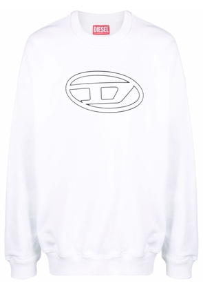 Diesel S-Mart-Bigoval cotton sweatshirt - White