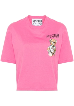 Moschino Teddy Bear logo-print T-shirt - Pink