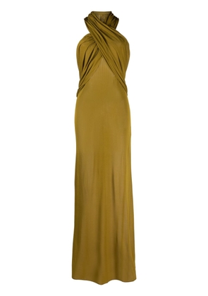 Saint Laurent hooded maxi dress - Gold