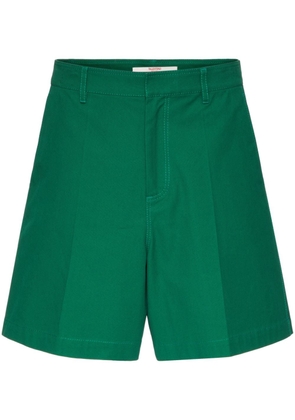 Valentino Garavani V-detail canvas bermuda shorts - Green