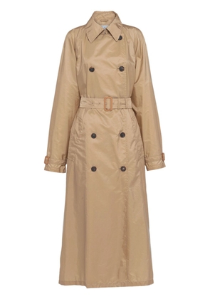 Prada Re-Nylon belted trench coat - Neutrals