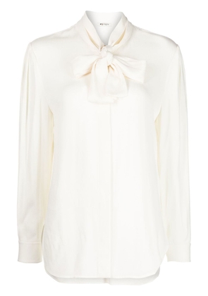 Ports 1961 lace-up long-sleeved blouse - White