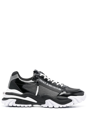 Versace Jeans Couture logo-print mesh-panelling sneakers - Black