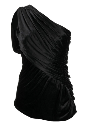 Rick Owens Lilies Amira one-shoulder velvet top - Black