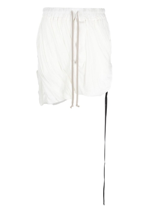 Rick Owens DRKSHDW side-slit cotton shorts - White