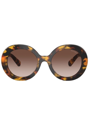 Miu Miu Eyewear tortoiseshell-effect round-frame sunglasses - Green