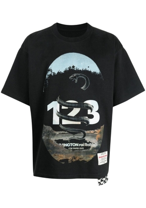 RRR123 FW Paris cotton T-shirt - Black