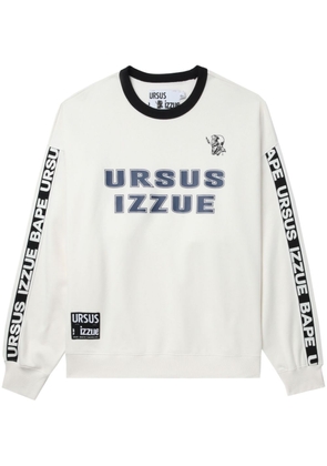 izzue side-stripe cotton sweatshirt - White