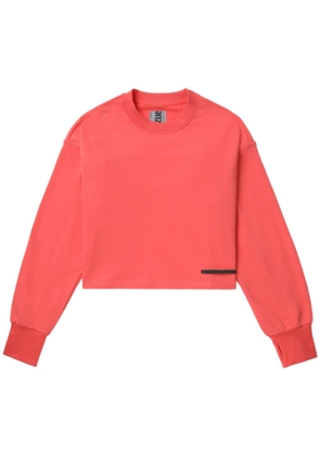 izzue logo-patch cotton sweatshirt - Pink
