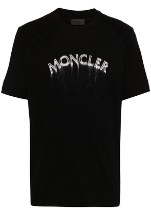 Moncler logo-smudged print T-shirt - Black