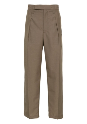LEMAIRE pleat-detailing straight-leg trousers - Brown