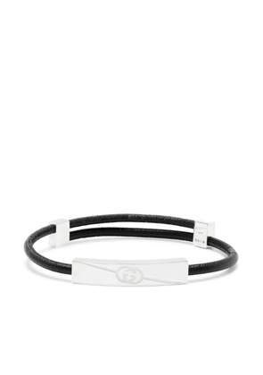 Gucci Interlocking G leather bracelet - Black