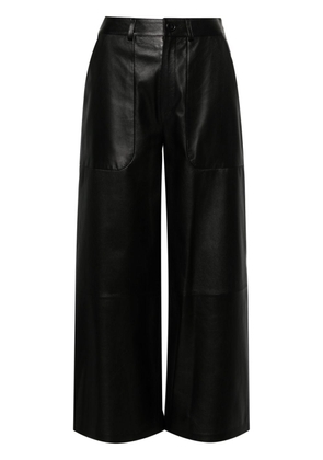 Desa 1972 straight-leg leather trousers - Black