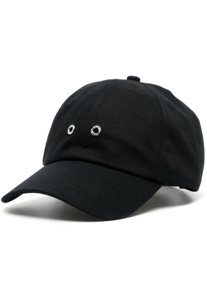 TEAM WANG design metal eyelet-detail baseball cap - Black
