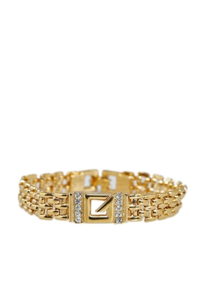Givenchy Pre-Owned G-plaque rhinestone-embellished bracelet - Gold