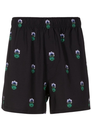Osklen floral print thigh-length swim shorts - Black