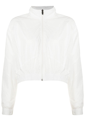 Osklen zipped high-neck hooded jacket - White