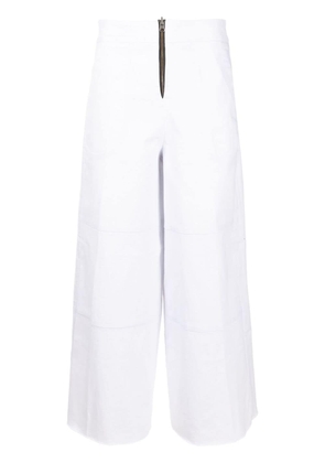 Osklen high-waisted wide-leg trousers - White