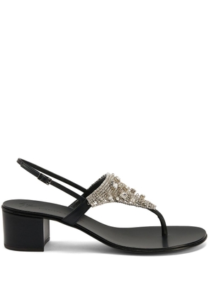 Giuseppe Zanotti Clarett 40mm crystal-embellished sandals - Black